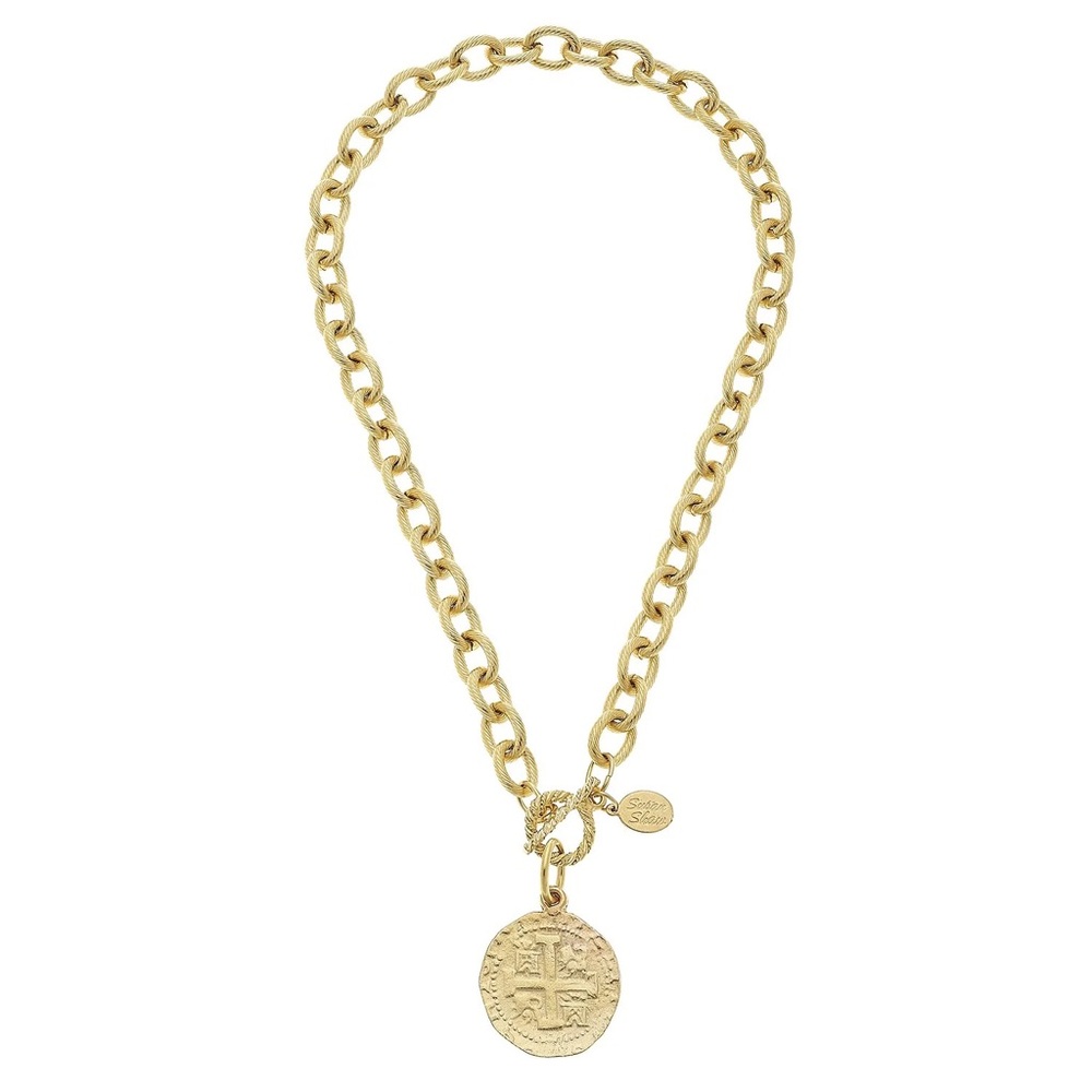 Peruvian Coin Toggle Necklace